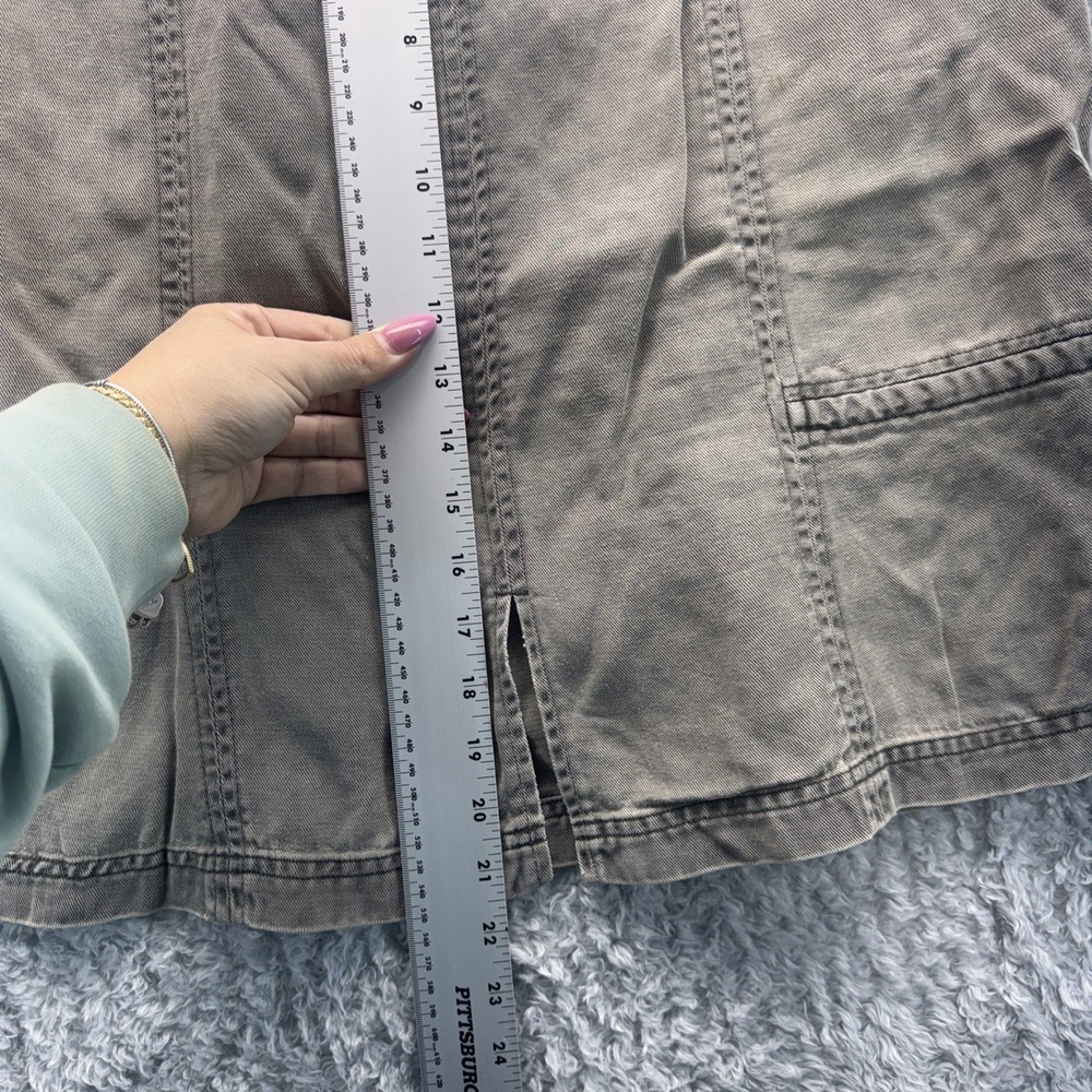 Women's Athleta Size 12 Cargo Skirt Green Granola Girl Pockets Tencel Lyocell - Picture 11 of 12